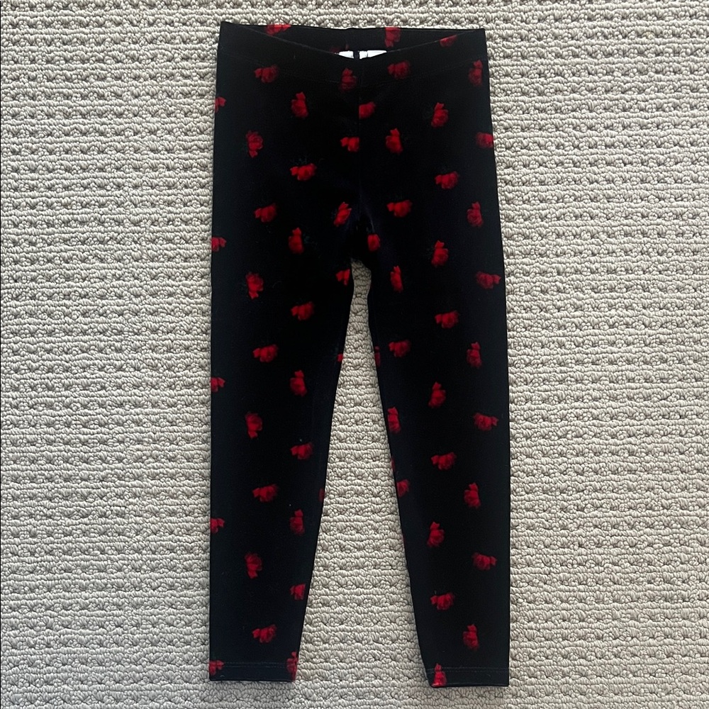 Janie and Jack velvet legging 4T Navy Blue